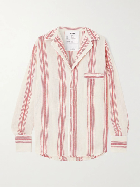  Bettter Bettter - Embroidered Striped Organic Cotton Shirt - Multi 