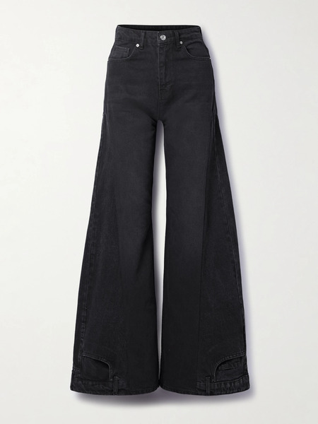  Bettter Bettter - + Net Sustain High-rise Wide-leg Jeans - Black 