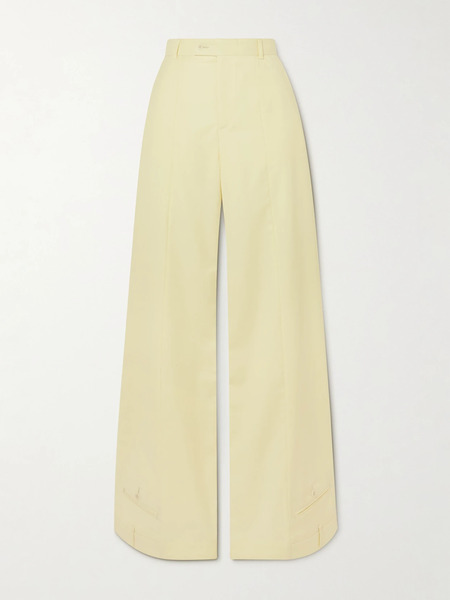  Bettter Bettter - Upside-down Wool-blend Wide-leg Pants - Cream 