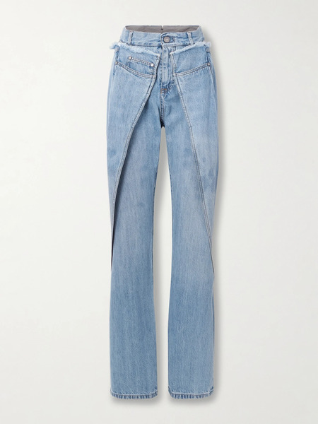  Bettter Bettter - Wrap-effect Frayed Mid-rise Straight-leg Jeans - Mid Denim 