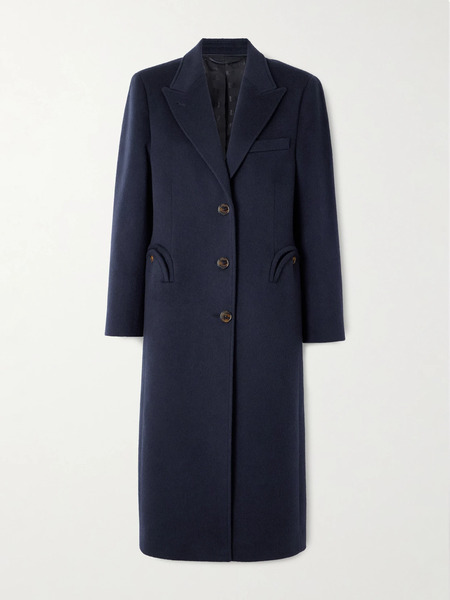  Blazé Milano Blazé Milano - Joyme Heck Wool And Cashmere-blend Coat - Navy 