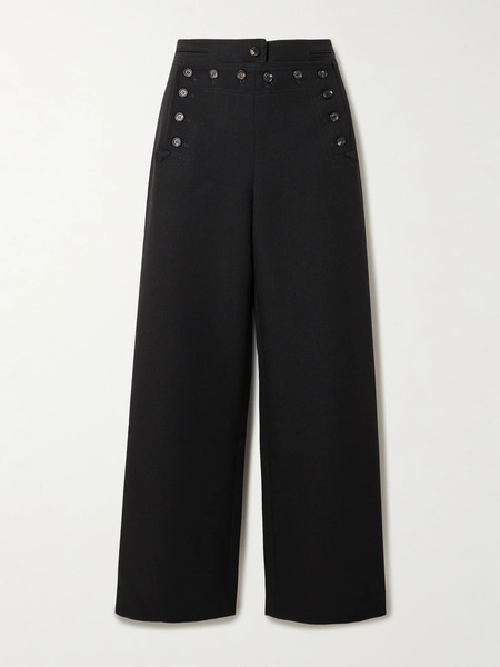  Bode Bode - Sailor Wool-twill Straight-leg Pants - Black 