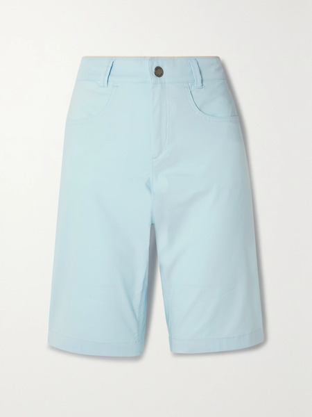  Bogner Bogner - Jolita Cotton-blend Gabardine Golf Shorts - Light Blue 