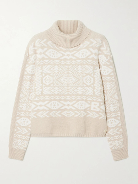  Bogner Bogner - Nadin Fair Isle Appliquéd Wool-jacquard Turtleneck Sweater - Beige 