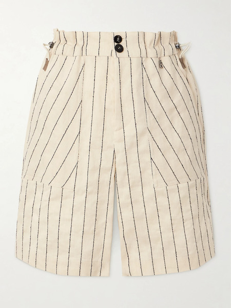  Bogner Bogner - Reana Striped Linen-blend Shorts - White 