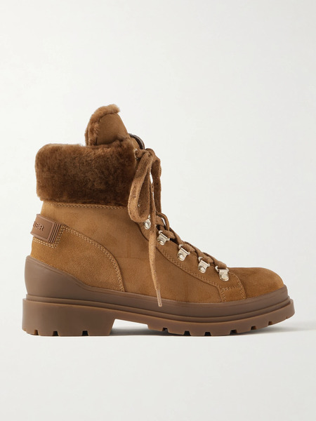  Bogner Bogner - St. Moritz 18 Shearling-lined Suede Ankle Boots - Tan 
