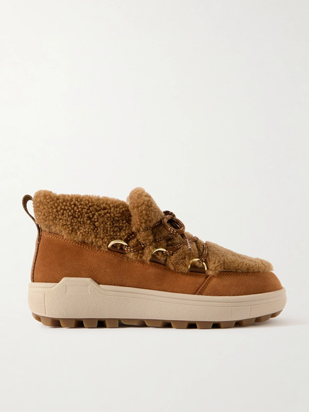  Bogner Bogner - Suede-trimmed Shearling Ankle Boots - Tan 