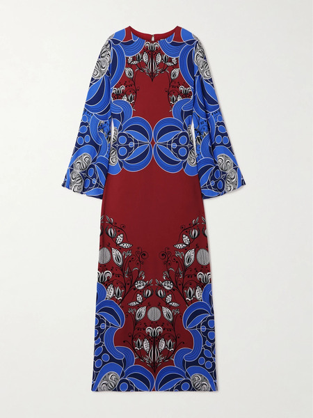  Borgo De Nor Borgo De Nor - Capucine Printed Crepe Maxi Dress - Blue 