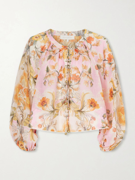  Borgo De Nor Borgo De Nor - Henri Ramie Floral Blouse - Pink 