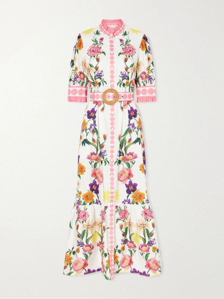  Borgo De Nor Borgo De Nor - Marni Floral-print Cotton Midi Dress - Multi 