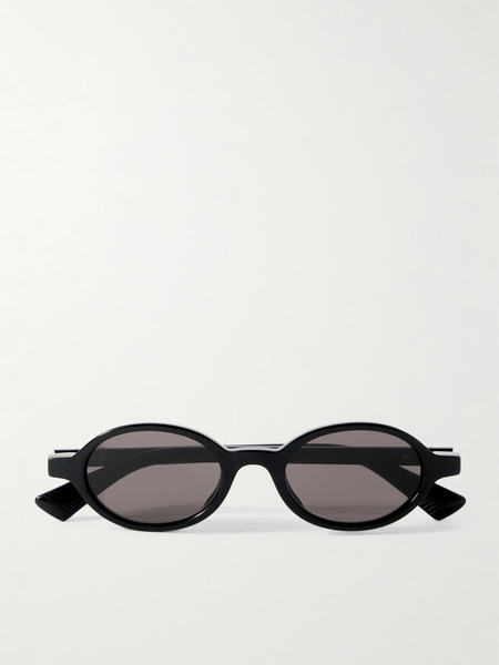  Bottega Veneta Eyewear Bottega Veneta Eyewear - Oval-frame Acetate Sunglasses - Black 