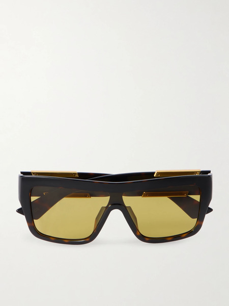  Bottega Veneta Eyewear Bottega Veneta Eyewear - Ribbon D-frame Tortoiseshell Acetate Sunglasses - One Size 