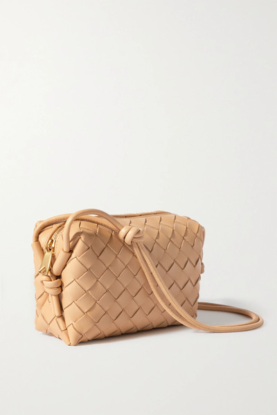  Bottega Veneta Bottega Veneta - Loop Mini Intrecciato Leather Shoulder Bag - Beige 