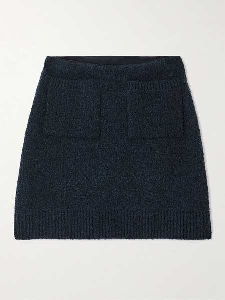  Bottega Veneta Bottega Veneta - Wool-blend Bouclé Mini Skirt - Navy 