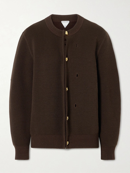  Bottega Veneta Bottega Veneta - Wool Cardigan - Dark Brown 