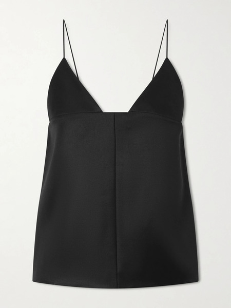  Brandon Maxwell Brandon Maxwell - The Bridges Paneled Wool And Silk-blend Top - Black 