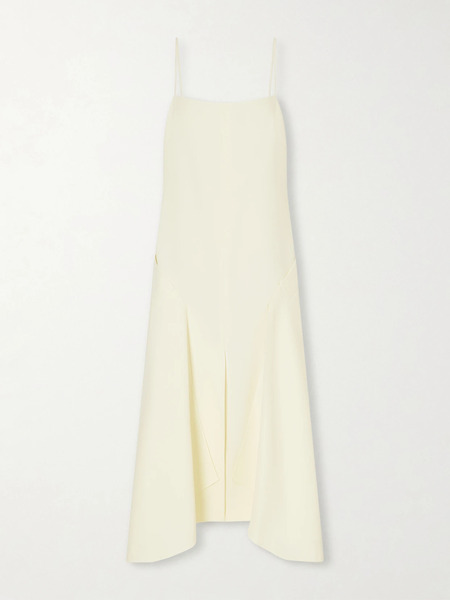  Brandon Maxwell Brandon Maxwell - The Darby Crepe Midi Dress - Yellow 