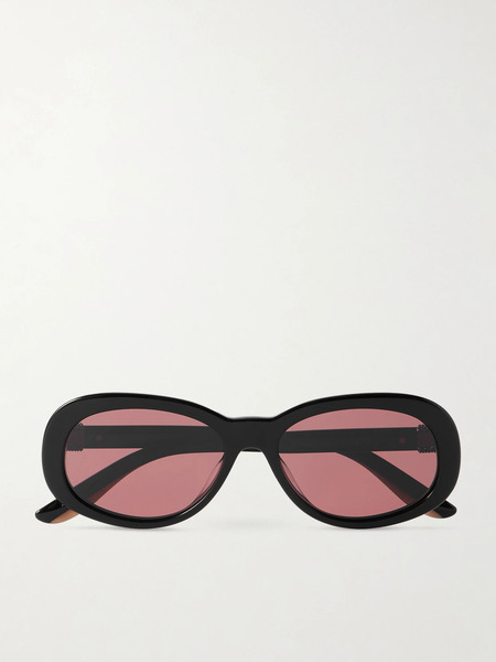  Brunello Cucinelli Brunello Cucinelli - Claire Round-frame Embellished Acetate Sunglasses - Black 