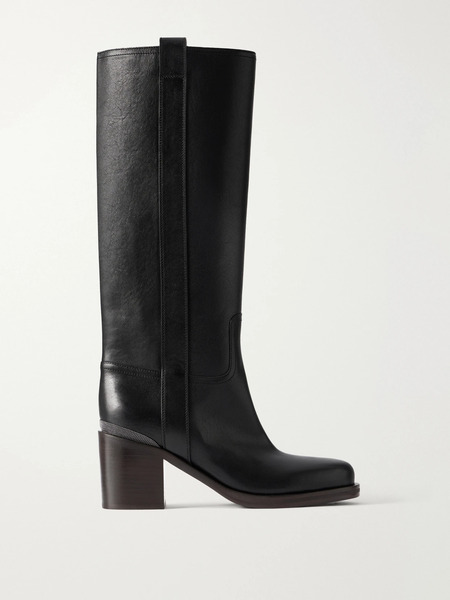  Brunello Cucinelli Brunello Cucinelli - Leather Knee Boots - Black 