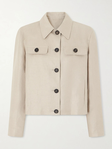  Brunello Cucinelli Brunello Cucinelli - Linen-twill Jacket - Beige 