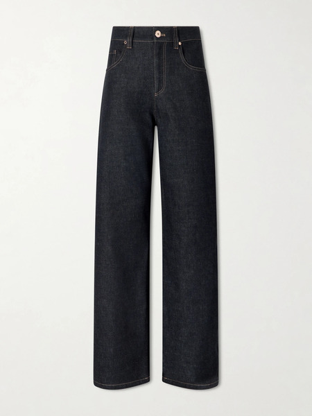  Brunello Cucinelli Brunello Cucinelli - Mid-rise Straight-leg Jeans - Black 