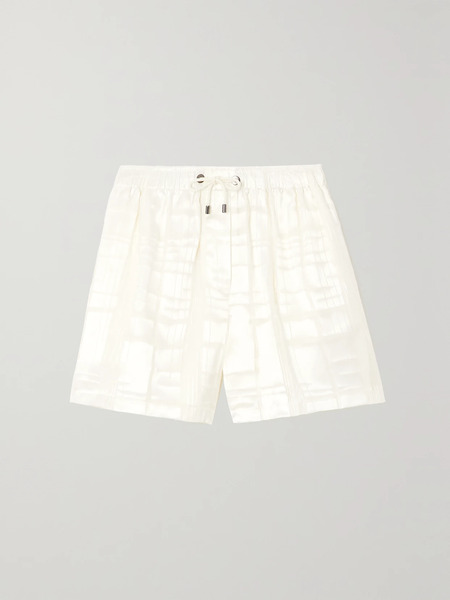  Brunello Cucinelli Brunello Cucinelli - Satin-jacquard Shorts - White 