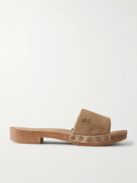  Brunello Cucinelli Brunello Cucinelli - Suede Clogs - Sand 