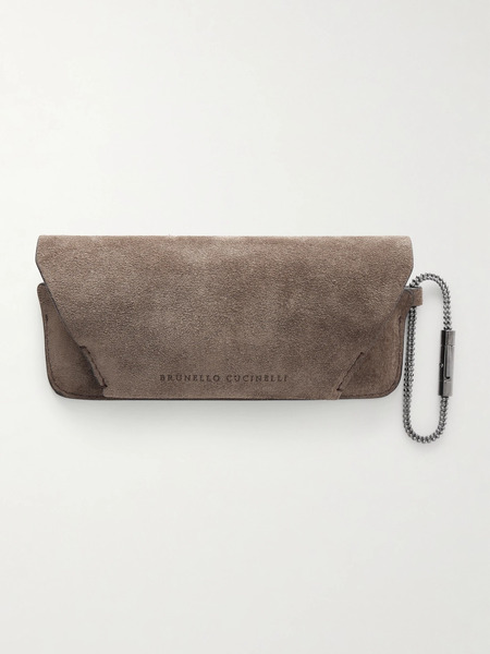  Brunello Cucinelli Brunello Cucinelli - Suede Glasses Case - Brown 