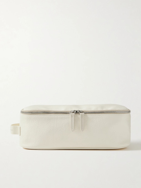  Brunello Cucinelli Brunello Cucinelli - Textured-leather Cosmetic Case - White 