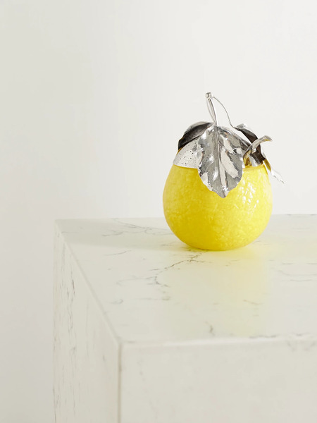  Buccellati Buccellati - Lemon Sterling Silver And Glass Jam Jar - One Size 