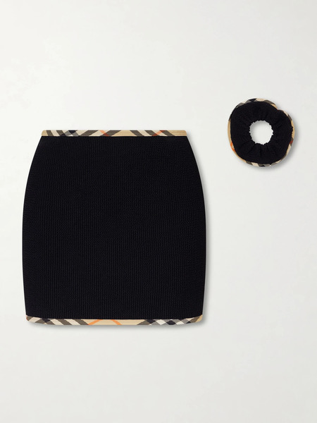  Burberry Burberry - + Hunza G Devyn Checked Original Crinkle™ Coverup - Black 