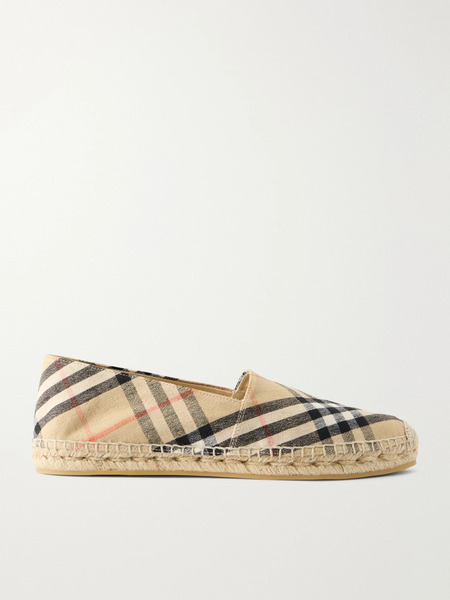  Burberry Burberry - Lf Mews Check Flat Espadrillas - Sand 