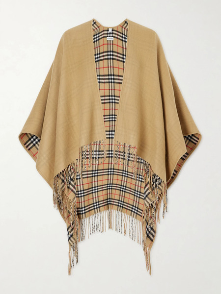  Burberry Burberry - Reversible Checked Wool Wrap - Beige 