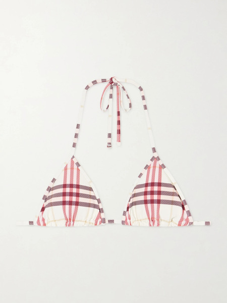  Burberry Burberry - Sadie Checked Bikini Top - Pink 
