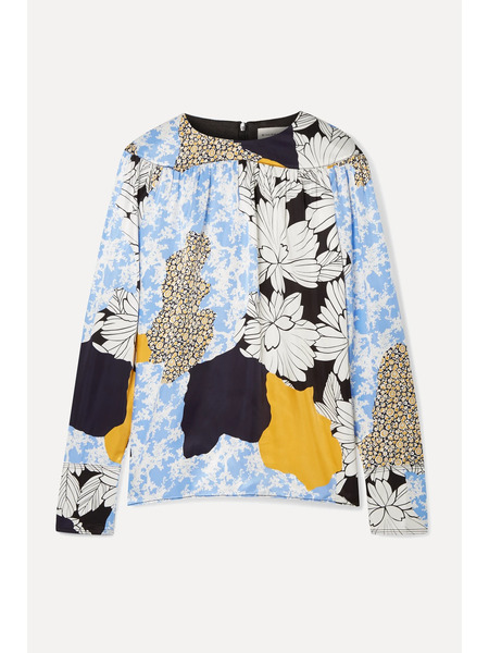  By Malene Birger By Malene Birger - Napoli Printed Satin Blouse - Blue 