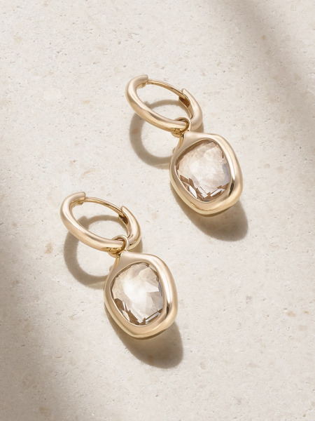  By Pariah By Pariah - Orbit Prism 14-karat Recycled Gold Topaz Hoop Earrings - One Size 