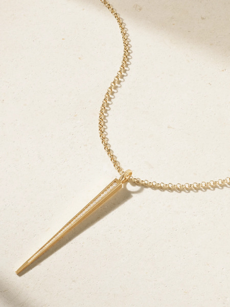  By Pariah By Pariah - Sticks And Stones 14-karat Recycled Gold Diamond Necklace - One Size 
