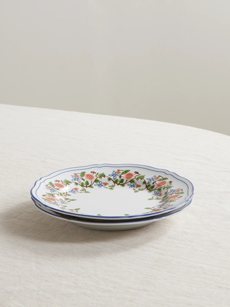  Cabana Cabana - + Ginori 1735 Set Of Two Martina Porcelain Dessert Plates - Multi 