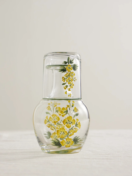  Cabana Cabana - Painted Glass Bottle - Clear 