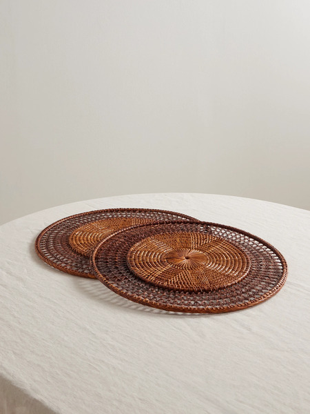  Cabana Cabana - Set Of Two Terra Wicker Placemats - Brown 