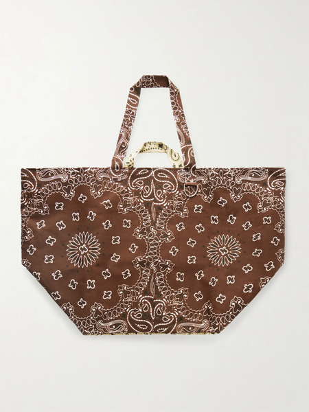  Call It By Your Name Call It By Your Name - Maxi Basket Printed Cotton Tote - Brown 