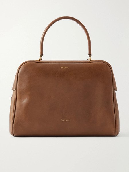  Calvin Klein Collection Calvin Klein Collection - America Leather Shoulder Bag - Tan 