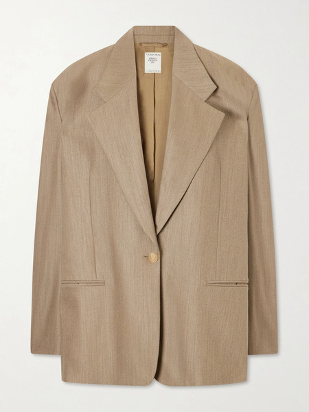  Calvin Klein Collection Calvin Klein Collection - Avery Oversized Wool-blend Blazer - Light Brown 