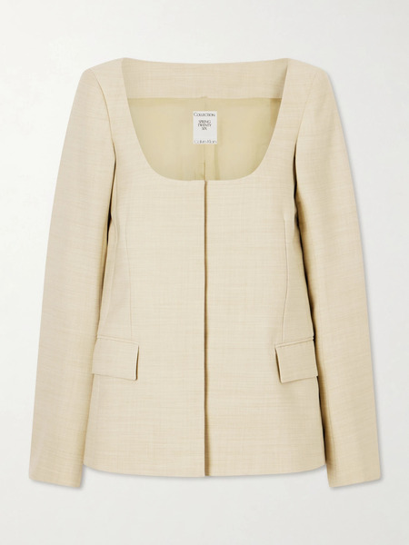  Calvin Klein Collection Calvin Klein Collection - Camille Wool-twill Jacket - Beige 