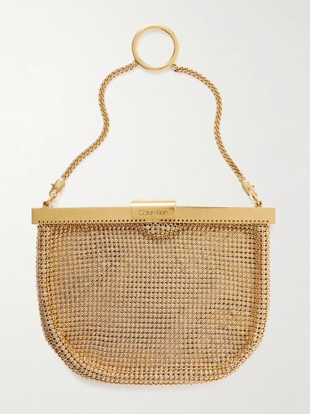  Calvin Klein Collection Calvin Klein Collection - 54 Chainmail Clutch - Gold 