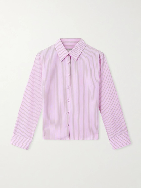  Calvin Klein Collection Calvin Klein Collection - Daisy Striped Cotton-poplin Shirt - Baby Pink 