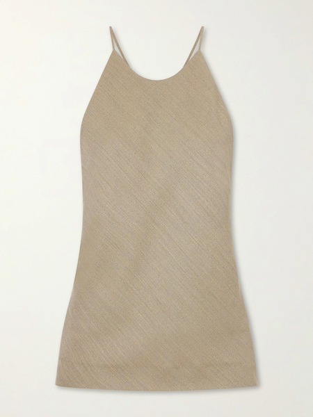  Calvin Klein Collection Calvin Klein Collection - Erin Wool-blend Twill Tank - Beige 