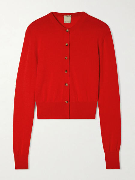  Calvin Klein Collection Calvin Klein Collection - Lila Wool Cardigan - Red 