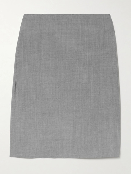  Calvin Klein Collection Calvin Klein Collection - Luna Wool Skirt - Light Gray 