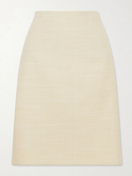 Calvin Klein Collection Calvin Klein Collection - Lunas Wool Midi Skirt - Beige 